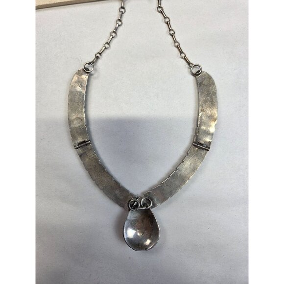 Vintage Native American Necklace Turquoise & Multi Stone Makers Mark Test 925 - Picture 7 of 13